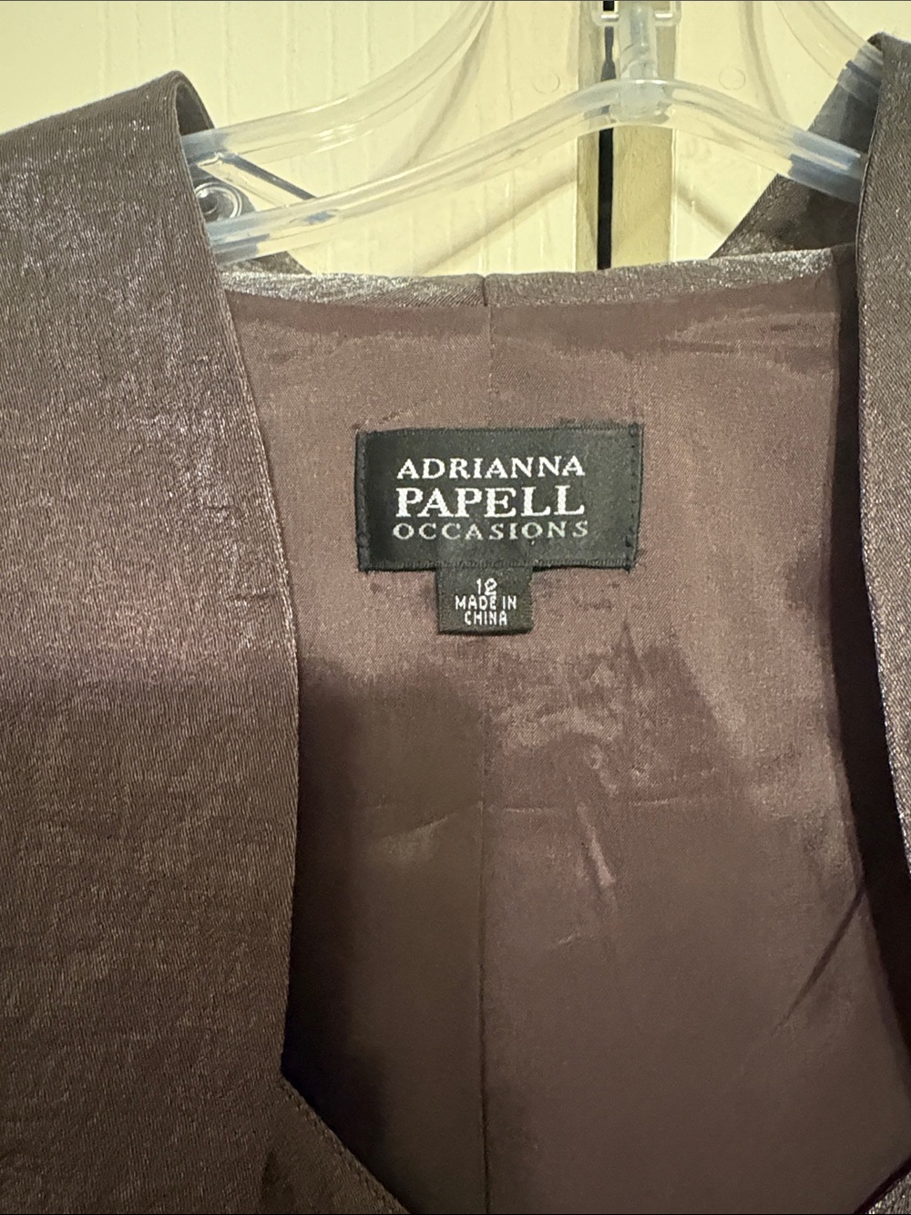 Alex Evenings Dark Brown Layered Ruffle Evening Dress with Jacket - Picture 3 of 4